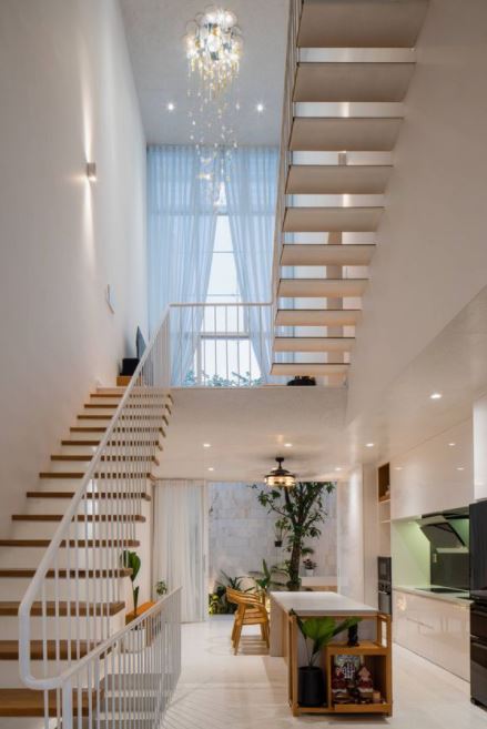Bật mí cách thiết kế phòng khách nhà ống có cầu thang đẹp mê ly - Nội thất  IRIS